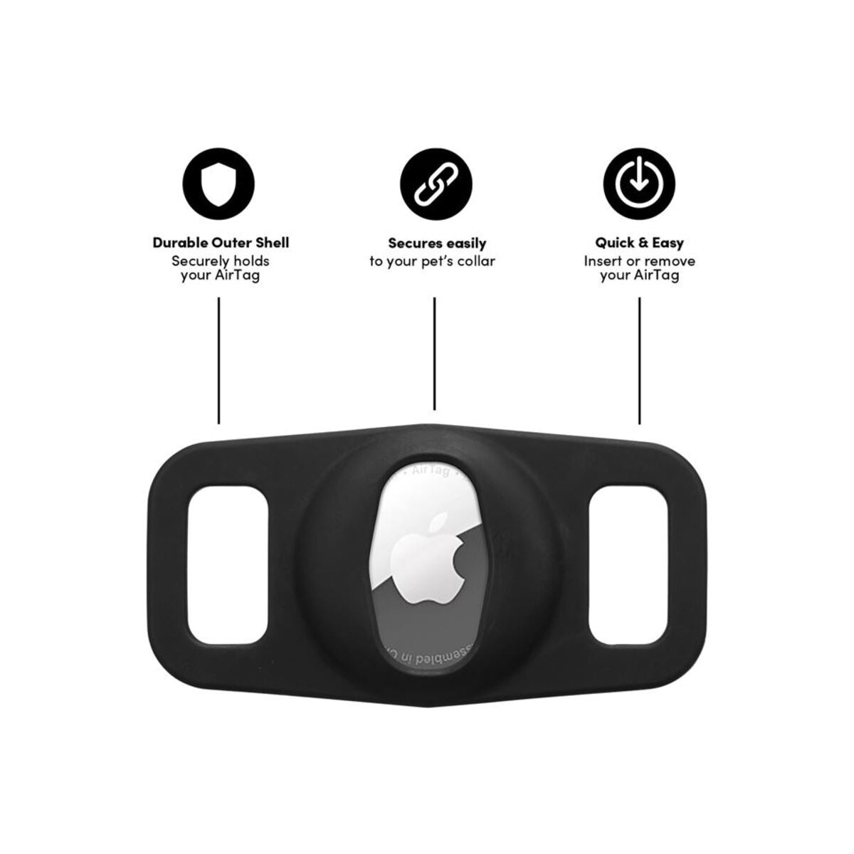 Držák na obojek pro AirTag Case Mate Dog Collar Mount - černý