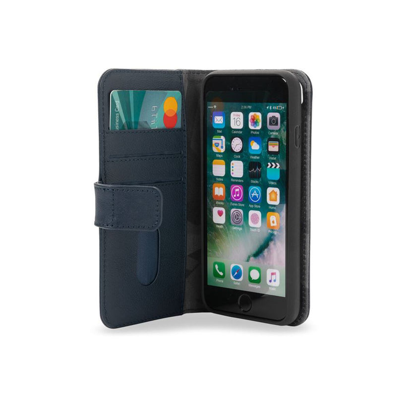 Odnímatelné kožené pouzdro Decoded Leather Detachable Wallet - modré