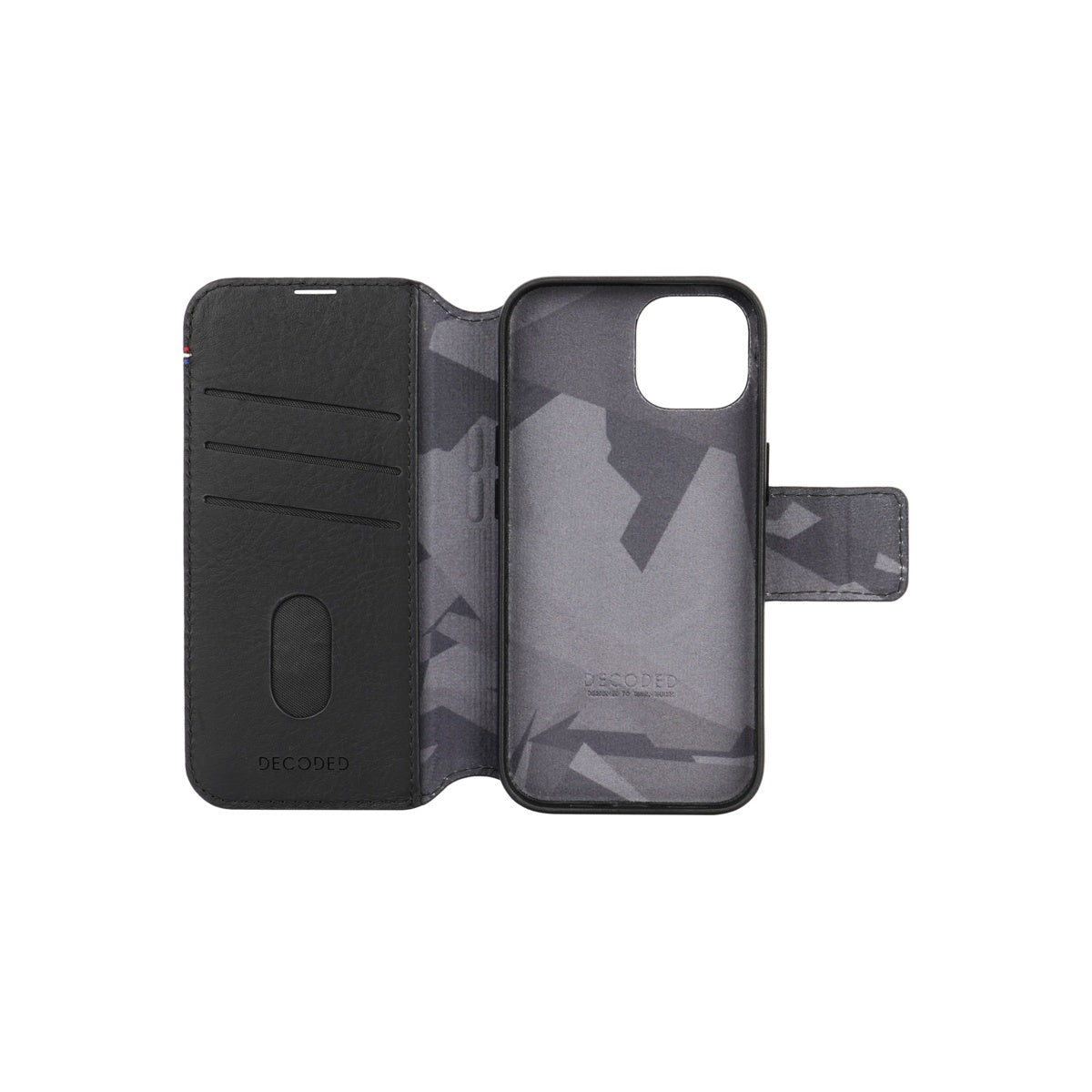 Kožená odnímatelná peněženka Decoded pro iPhone 15 Pro Max - černá - iSTYLE CZ