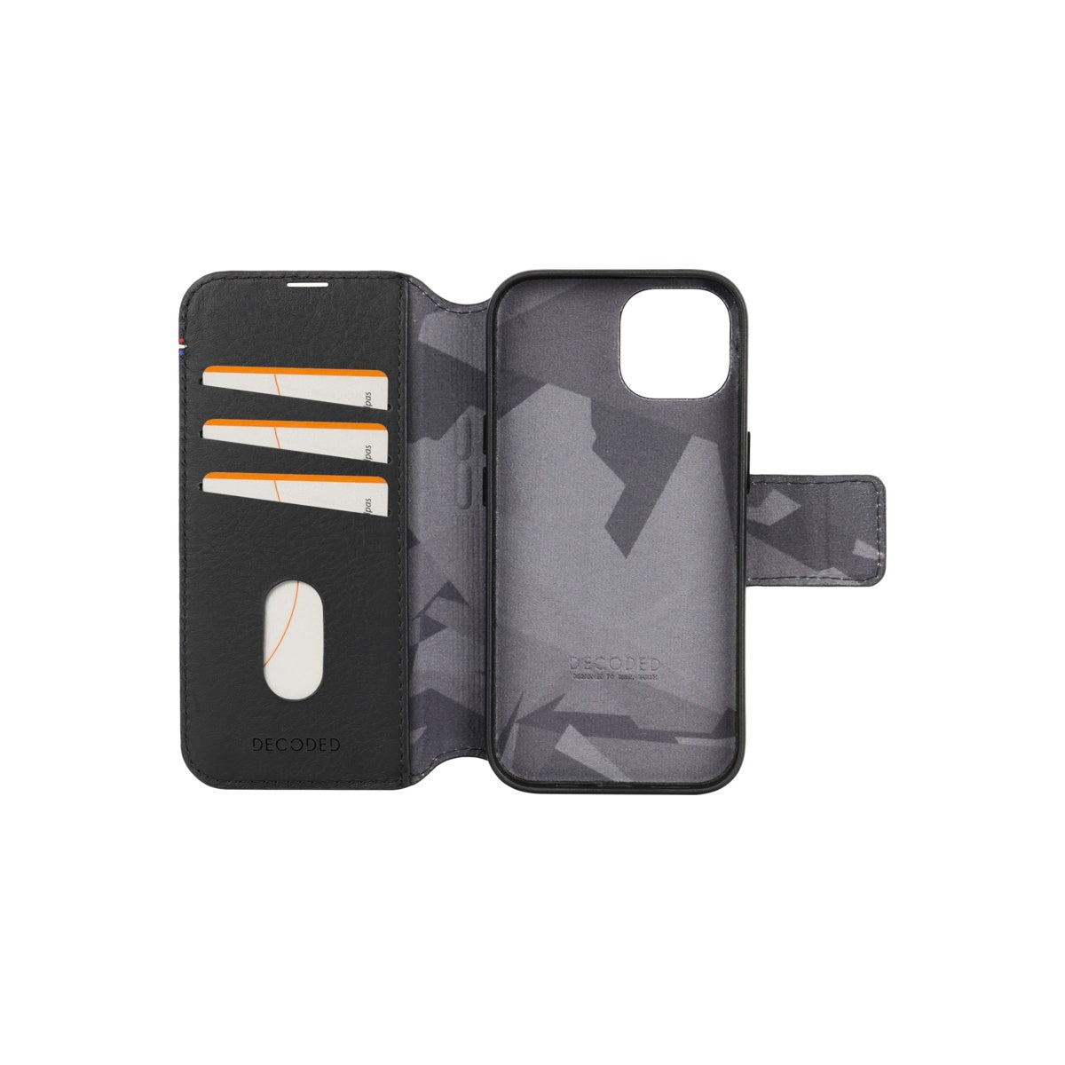 Kožená odnímatelná peněženka Decoded pro iPhone 15 Pro Max - černá - iSTYLE CZ