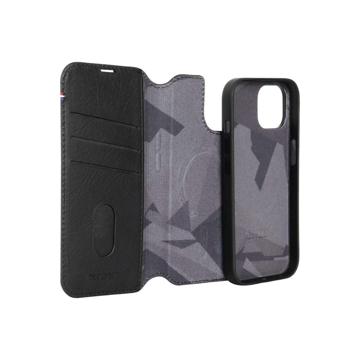 Kožená odnímatelná peněženka Decoded pro iPhone 15 Pro Max - černá - iSTYLE CZ