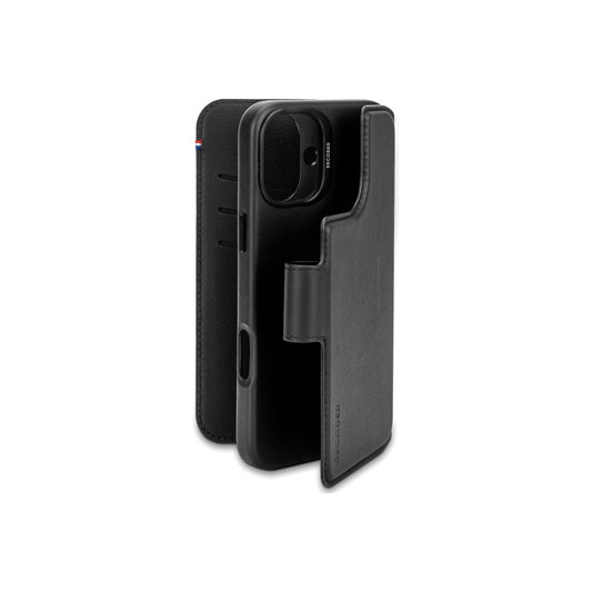 Kožená odnímatelná peněženka Decoded pro iPhone 16 Plus - černá - iSTYLE CZ