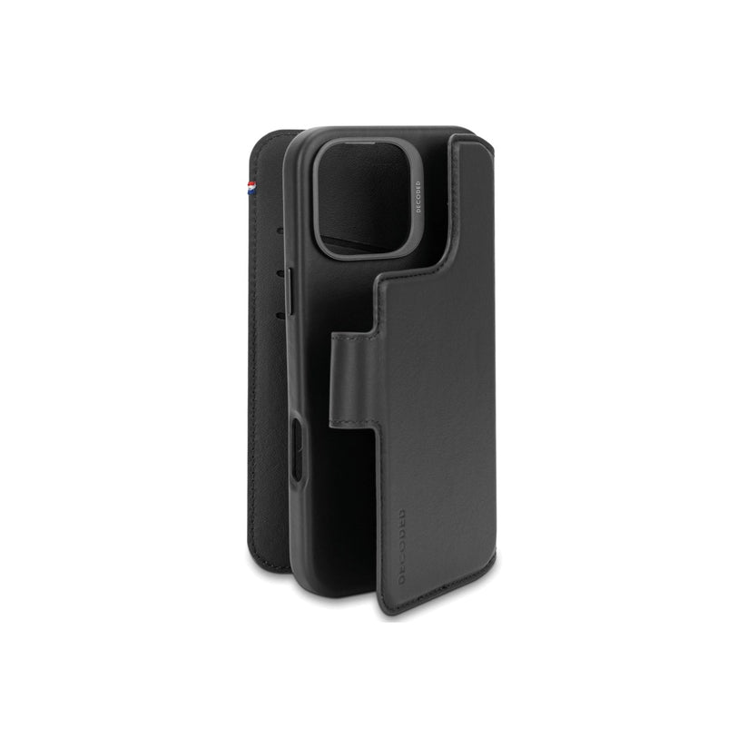 Kožená odnímatelná peněženka Decoded pro iPhone 16 Pro Max - černá - iSTYLE CZ