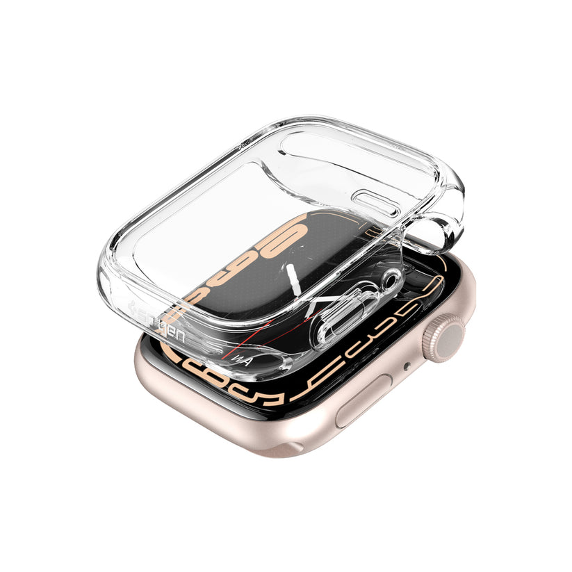 Ochranný kryt na Apple Watch 7 45 mm Spigen Ultra Hybrid - průhledný