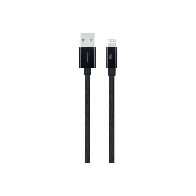 Pletený kabel USB-A / Lightning Dviced 0,25 m – černý - iSTYLE CZ
