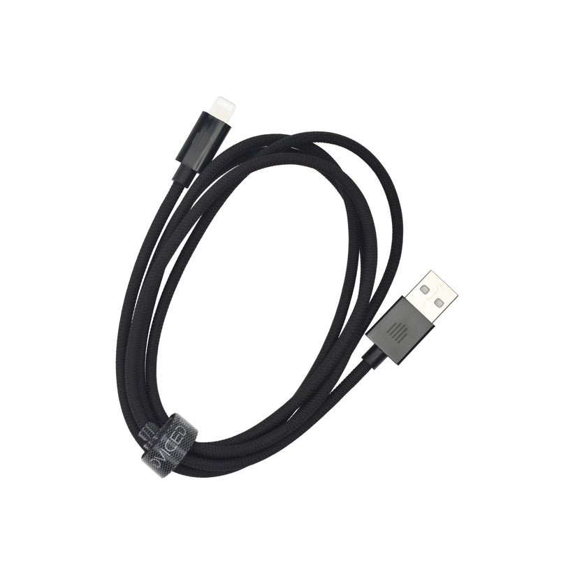 Pletený kabel USB-A / Lightning Dviced 1,25 m – černý - iSTYLE CZ