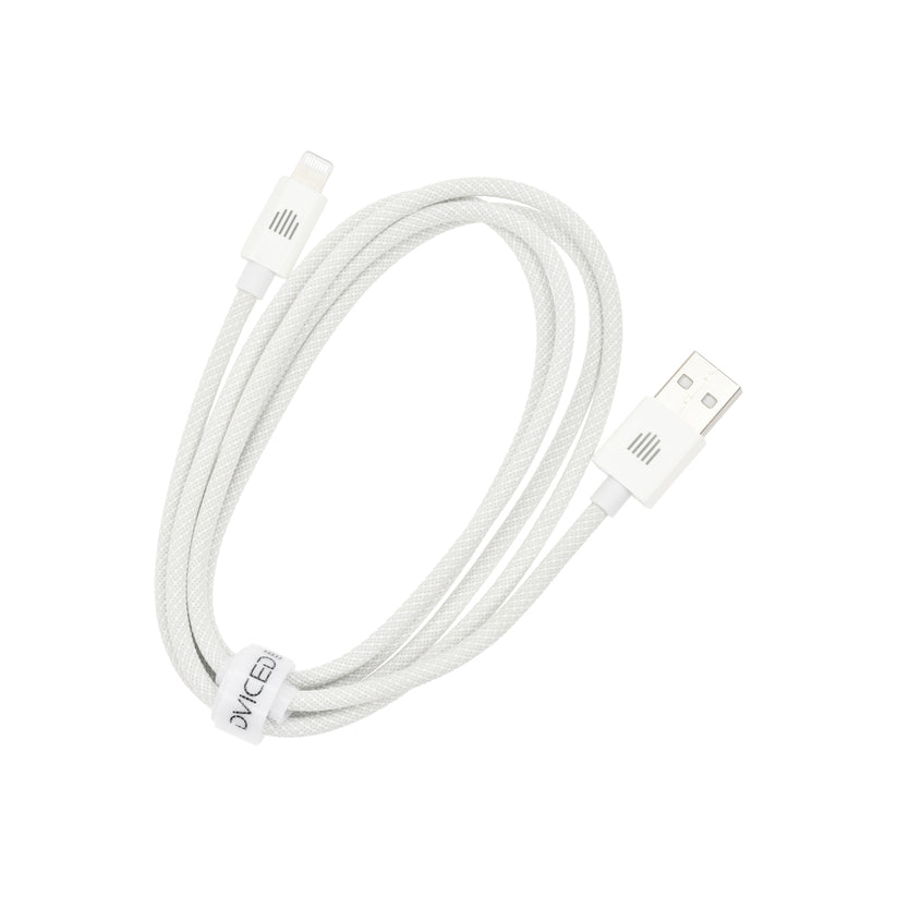 Pletený kabel USB-A / Lightning Dviced 1,25 m – bílý - iSTYLE CZ