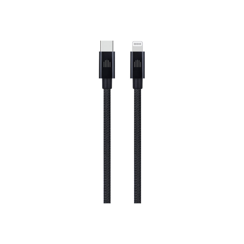 Pletený kabel USB-C / Lightning Dviced 0,25 m – černý - iSTYLE CZ