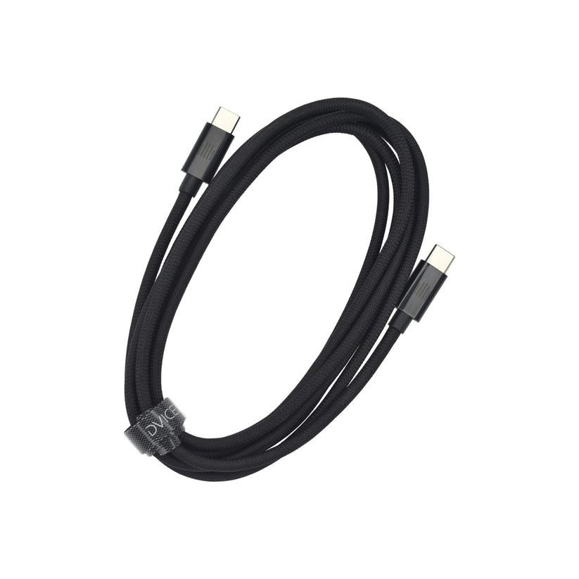 Pletený kabel USB-C / USB-C Dviced 2 m – černý - iSTYLE CZ
