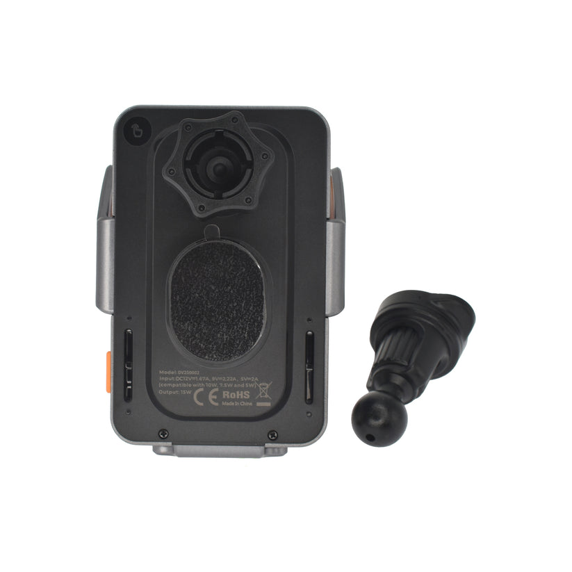 Bezdrátová nabíječka s držákem do auta Dviced – šedá - iSTYLE CZ