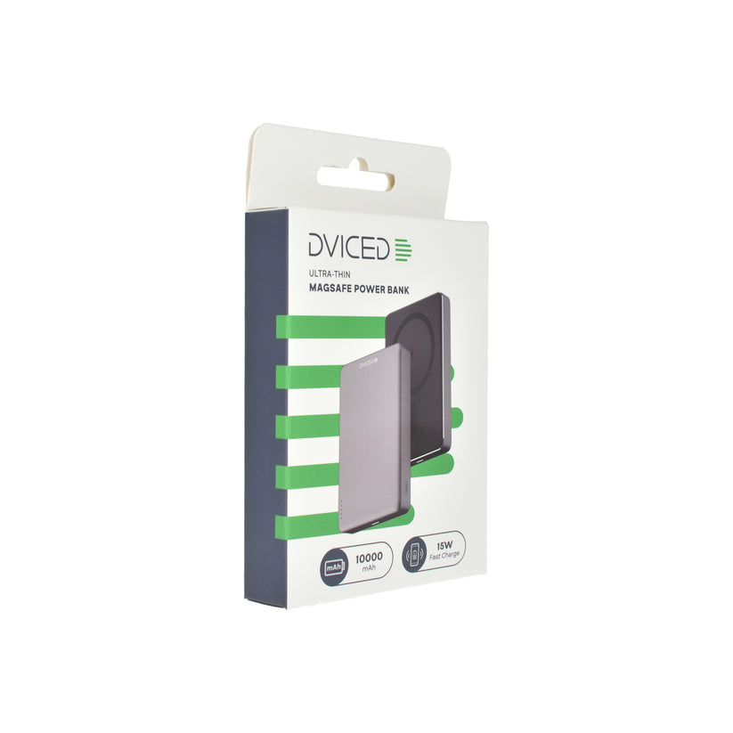 Ultratenká powerbanka Dviced 10 000 mAh – černo-šedá