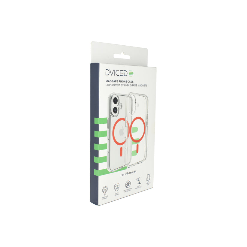 Dvided Magsafe iPhone 16 clear case - Red - iSTYLE CZ