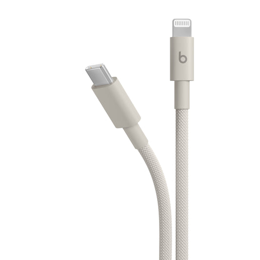 Opletený kabel Beats USB-C / Lightning 1,5 m - kamínkově šedá