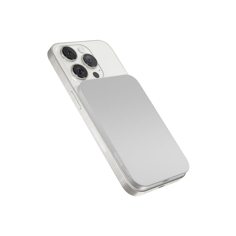 MagSafe hliníková powerbanka Epico UltraPack EM31 3000 - stříbrná - iSTYLE CZ