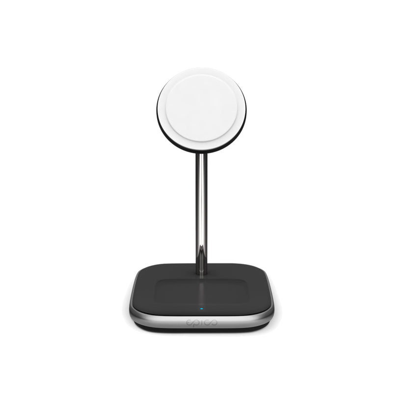Bezdrátová nabíječka 2v1 Epico Made for MagSafe s adaptérem v balení - černá
