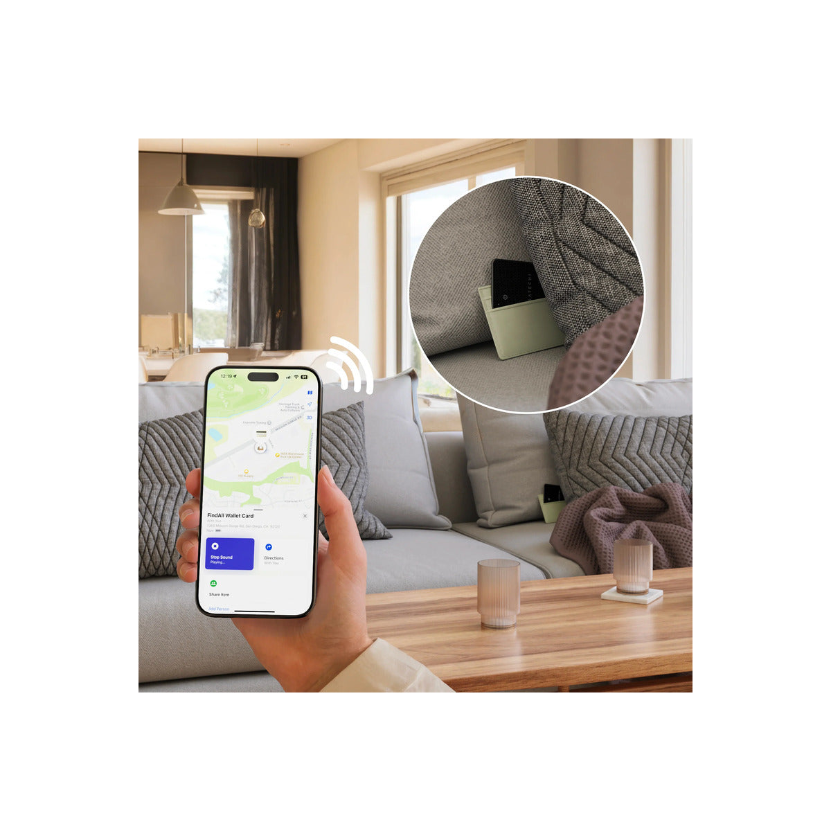 Lokátor do peněženky Satechi FindAll Card - černý