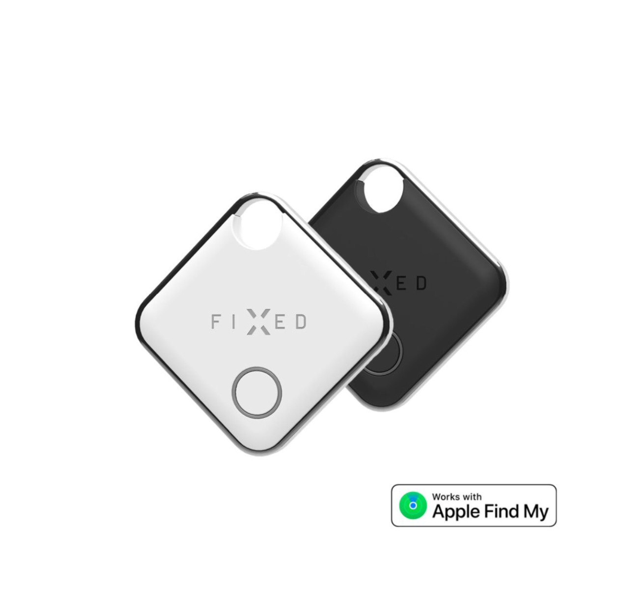 2 x Smart tracker FIXED Tag s podporou Find My - bílý a černý - iSTYLE CZ