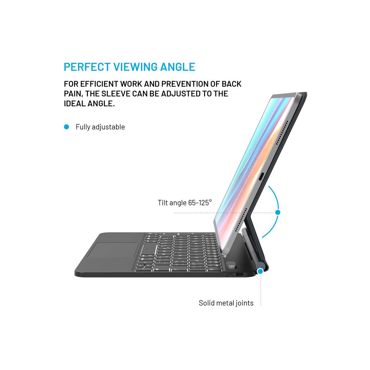 Pouzdro s bezdrátovou CZ klávesnicí FIXED Typee pro iPad 10,9" (2022) / iPad 11" (2025) - černé