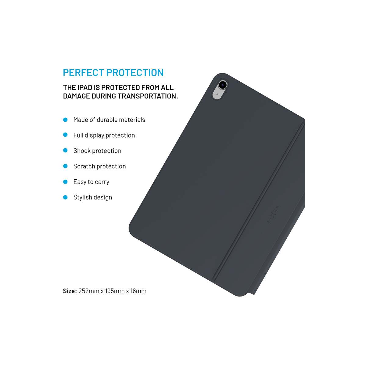 Pouzdro s bezdrátovou CZ klávesnicí FIXED Typee pro iPad 10,9" (2022) / iPad 11" (2025) - černé