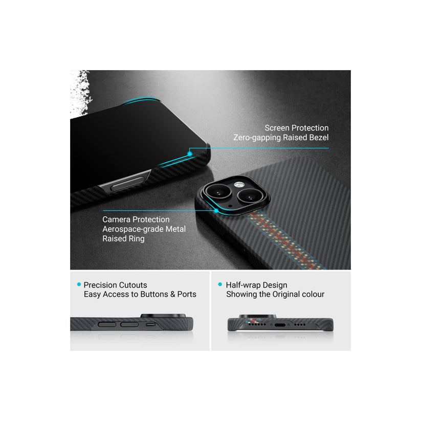 Kryt na iPhone 14 Plus Pitaka Fusion Weaving MagEZ Case 3 - tmavý