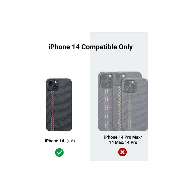 Kryt na iPhone 14 Plus Pitaka Fusion Weaving MagEZ Case 3 - tmavý