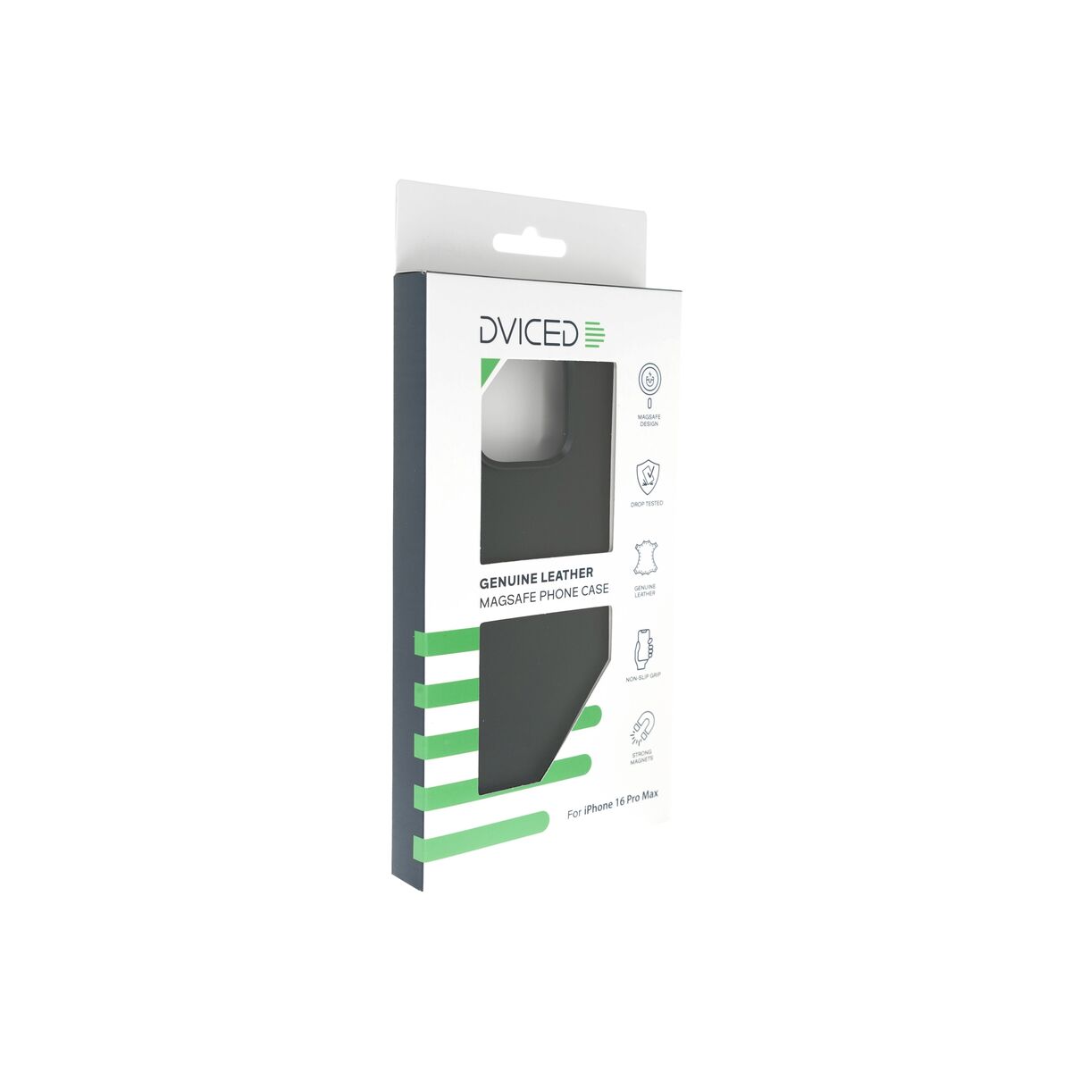 Kožený MagSafe kryt pro iPhone 16 Pro Max Dviced – černý - iSTYLE CZ