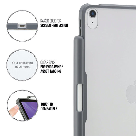 Pouzdro Pipetto Origami pro iPad Air 4 10.9" (2020) s prostorem na Apple Pencil - šedé - iSTYLE CZ