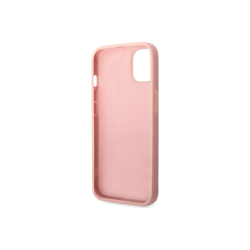 Kryt pro iPhone 14 Plus Guess Glitter Flakes Metal Logo - růžový - iSTYLE CZ