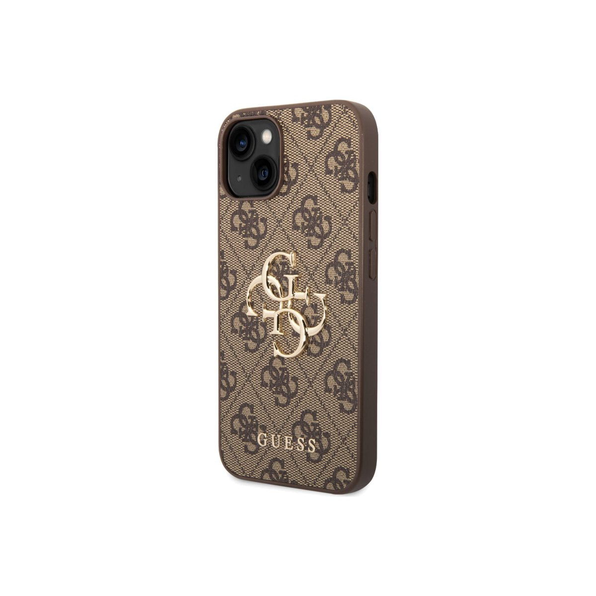 Kryt pro iPhone 14 Plus Guess 4G Metal Logo - hnědý - iSTYLE CZ