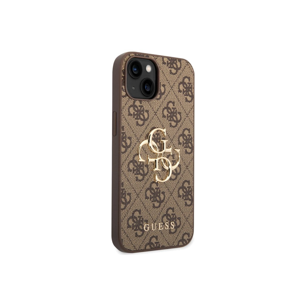 Kryt pro iPhone 14 Plus Guess 4G Metal Logo - hnědý - iSTYLE CZ
