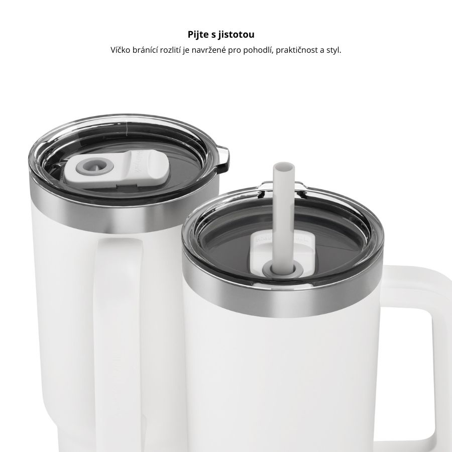 Chytrý termohrnek HidrateSpark PRO 2 Tumbler 887 ml - bílý
