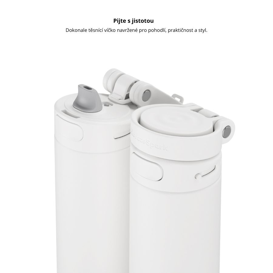 Chytrá lahev s brčkem HidrateSpark PRO 2 950 ml - bílá