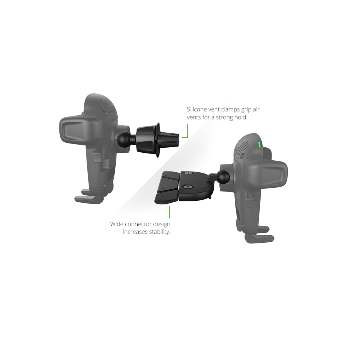Držák do auta s bezdrátovou nabíječkou iOttie Easy One Touch Wireless 2 Vent & CD Mount - černý