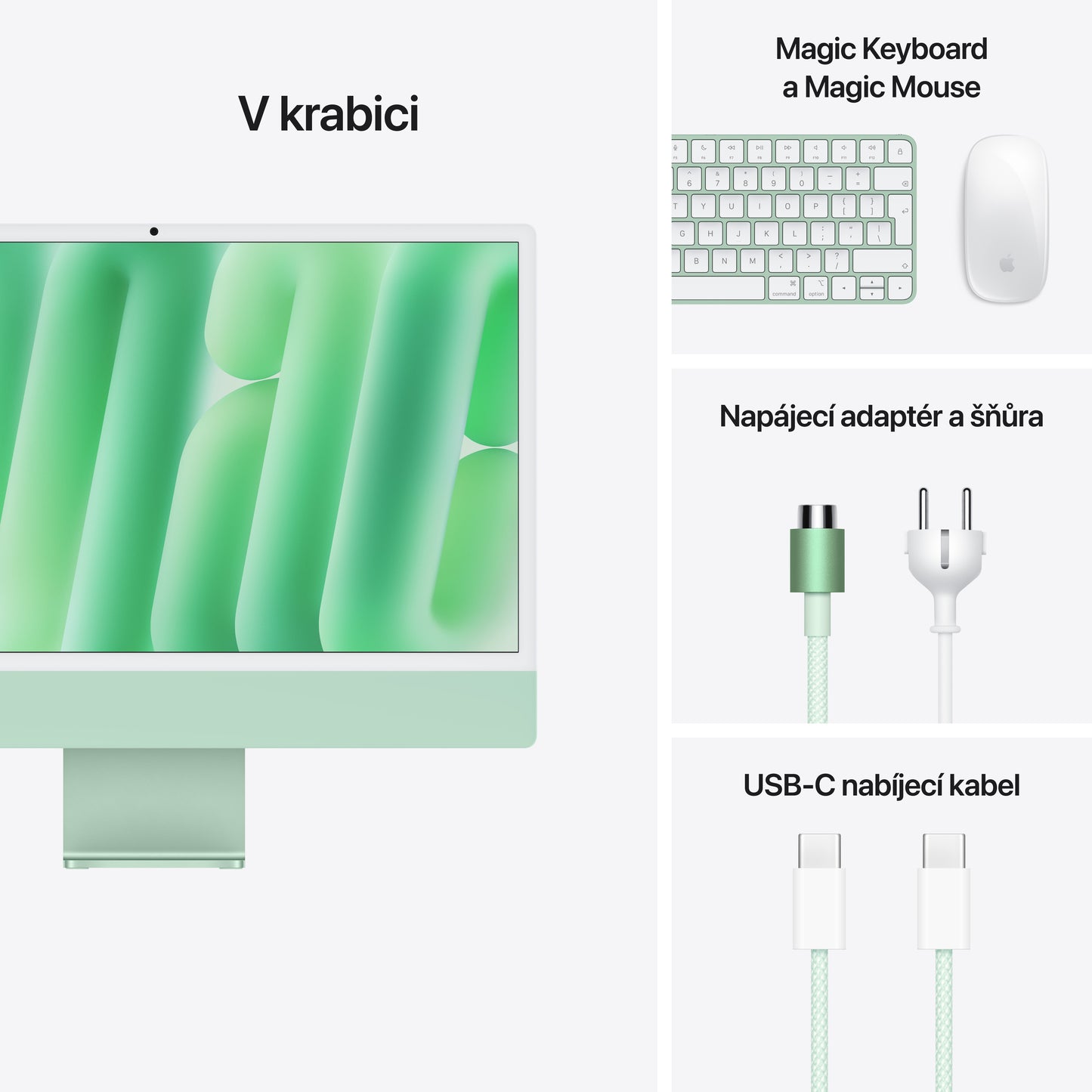 iMac 24“ 4.5K displej, Apple M4 10jádrové CPU, 10jádrové GPU, 16GB, 256GB SSD, CZ - zelený (otevřený) - iSTYLE.cz