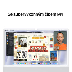 iMac 24“ 4.5K displej, Apple M4 8jádrové CPU, 8jádrové GPU, 16GB, 256GB SSD, CZ - stříbrný