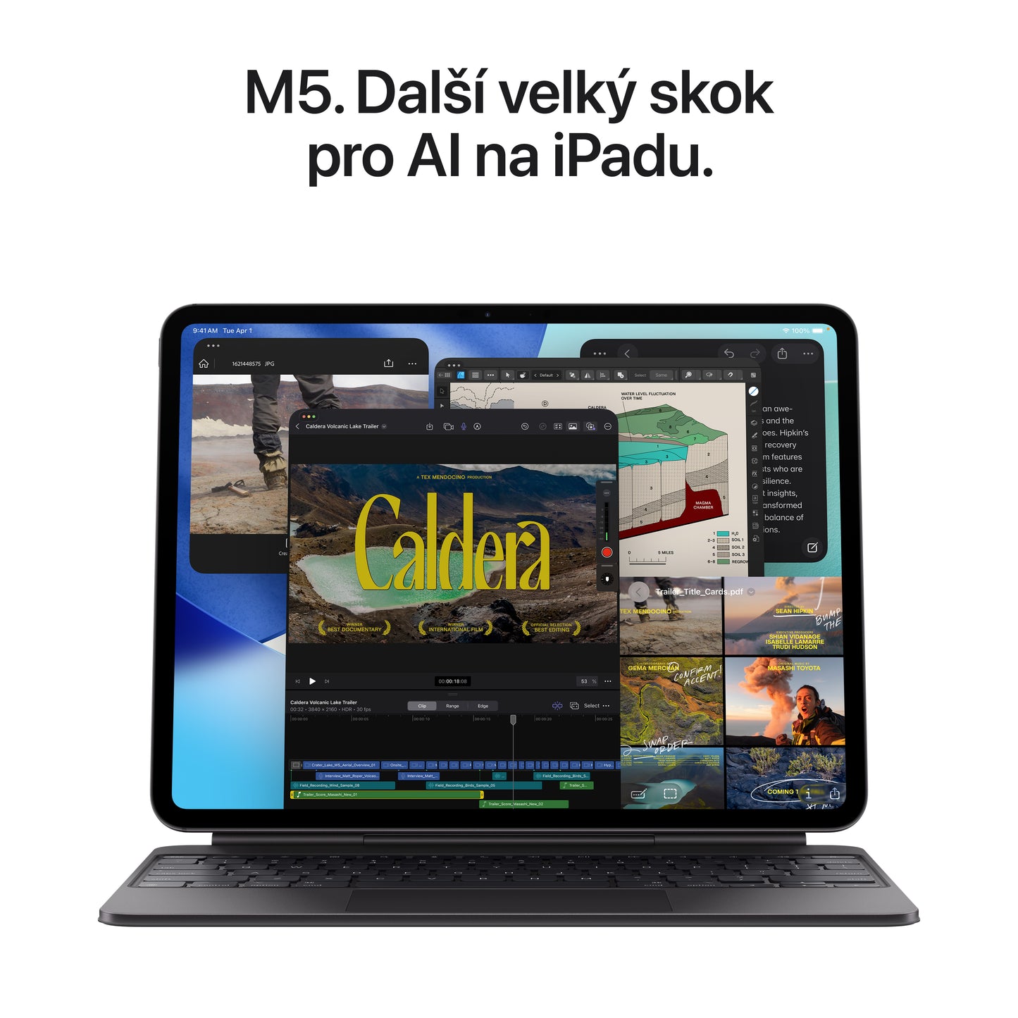 13palcový iPad Pro Wi-Fi 2TB se standardním sklem - vesmírně černý