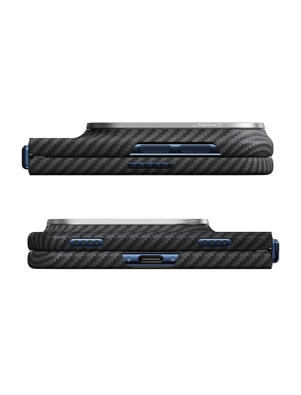 Kryt pro iPhone Duo Pitaka Edge Case (Kompletní sada) - černý/šedý