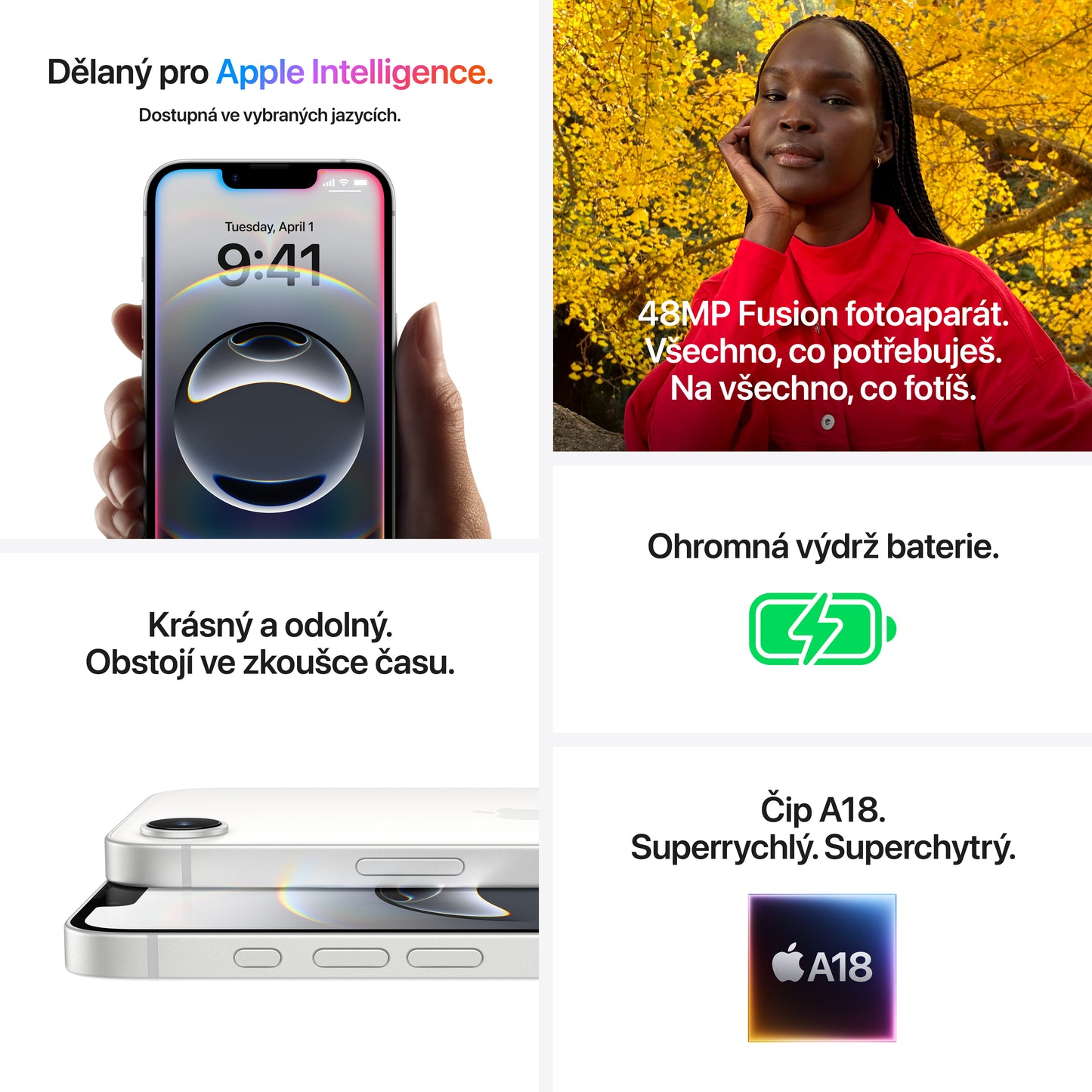 Apple iPhone 16e 128GB - bílý