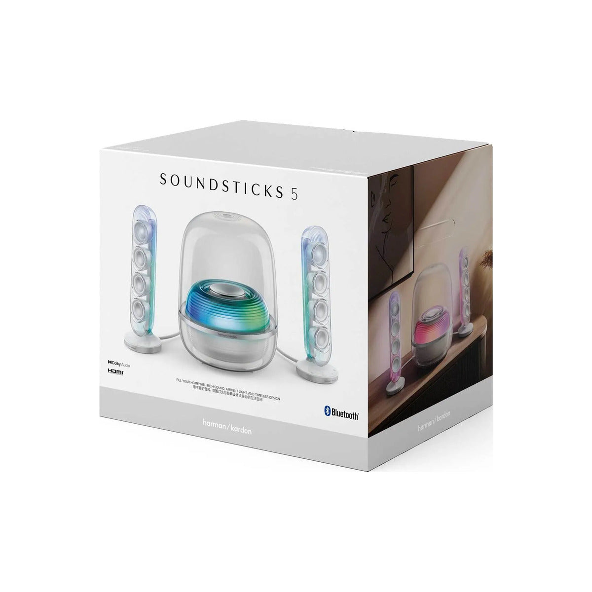 Bluetooth reproduktor Harman Kardon SoundSticks 5 s HDMI - bílý