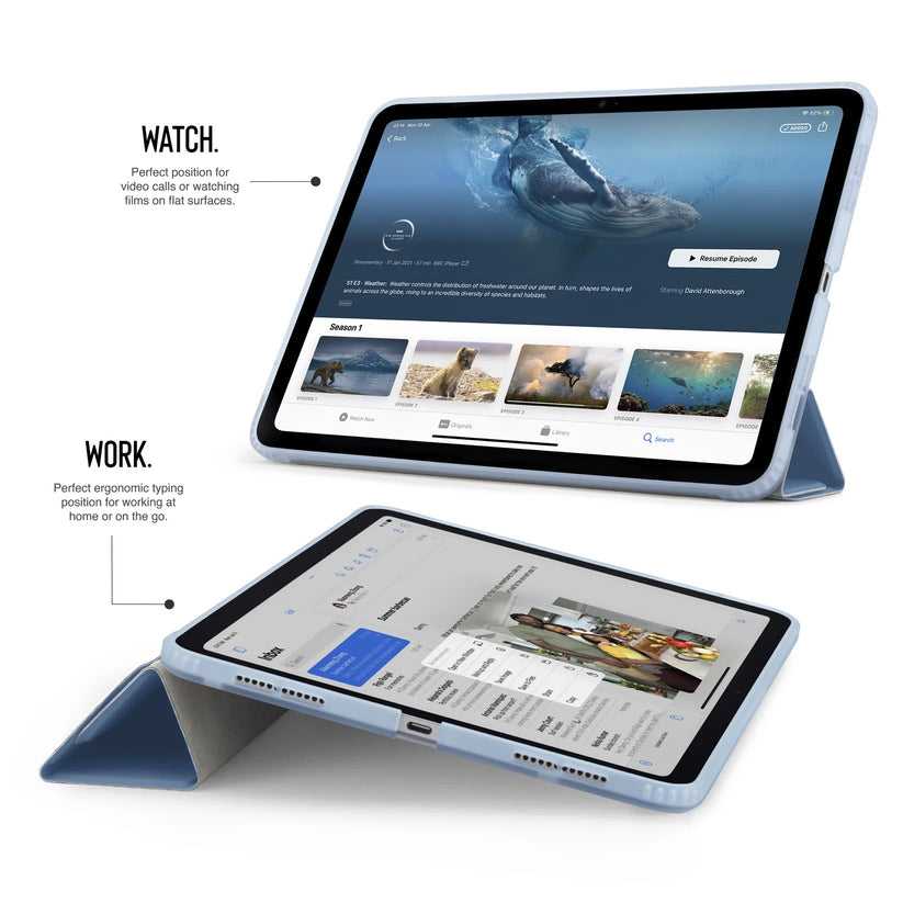 Kryt na iPad Air 13" Pipetto Origami No1 Original Case - světle modrý - iSTYLE CZ