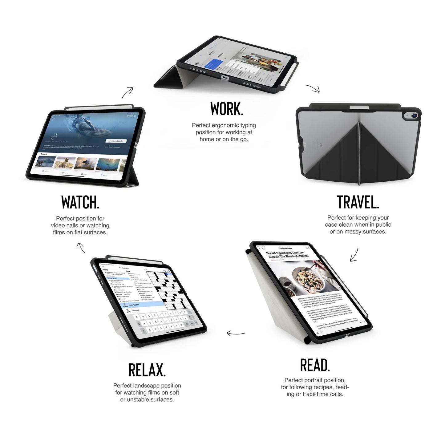 Kryt na iPad Air 13" Pipetto Origami No3 Pencil Case - černý - iSTYLE CZ