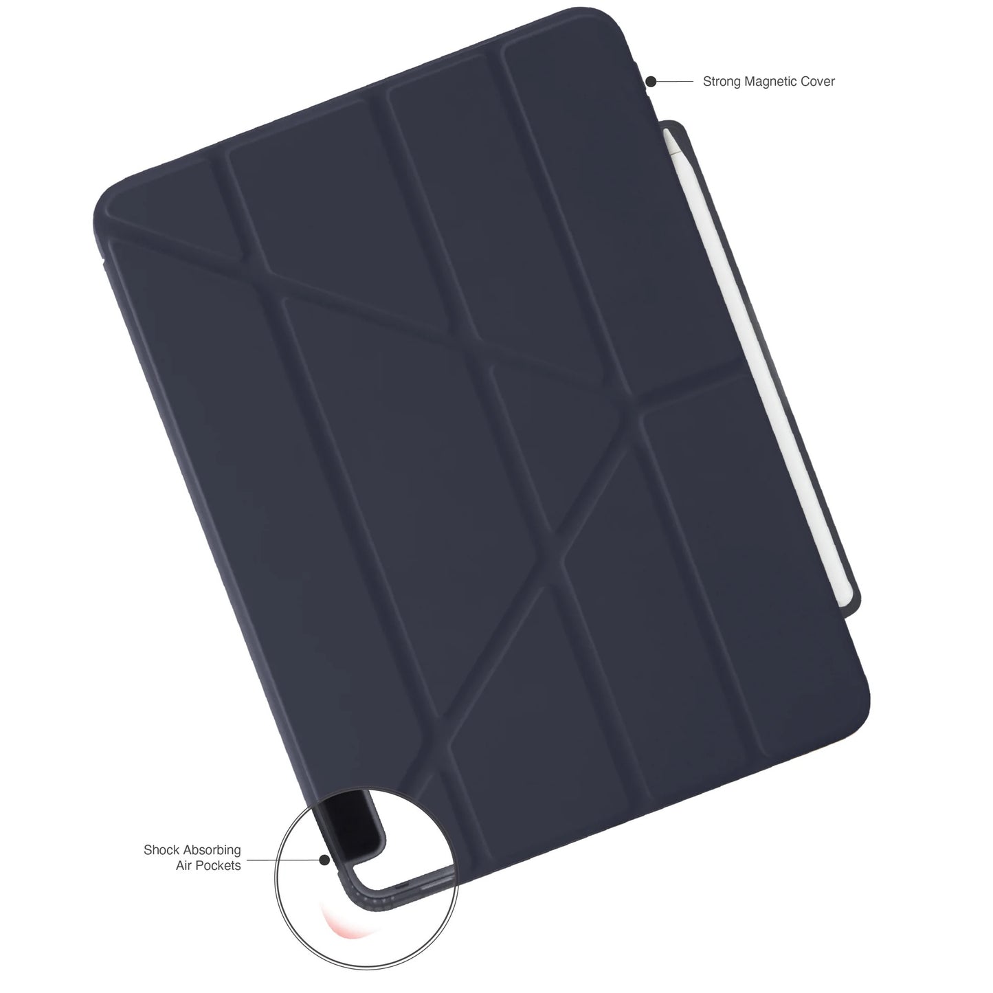 Kryt na iPad Air 13" Pipetto Origami No3 Pencil Case - tmavě modrý - iSTYLE CZ