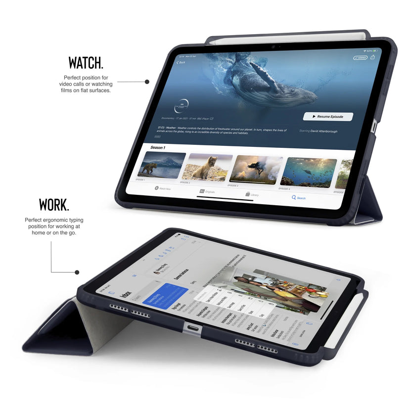 Kryt na iPad Air 13" Pipetto Origami No3 Pencil Case - tmavě modrý - iSTYLE CZ