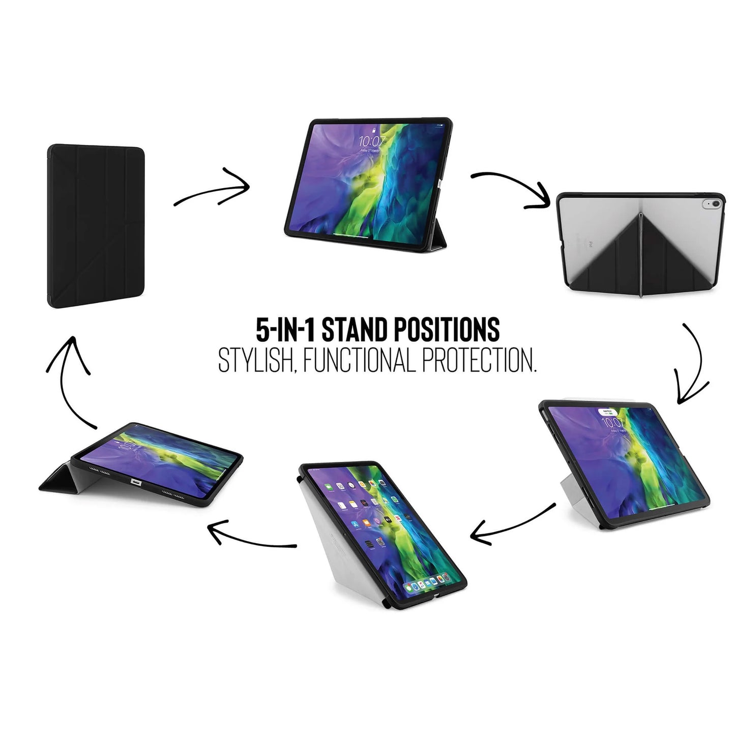 Kryt na iPad Air Pipetto Origami No1 Original Case - černý - iSTYLE CZ