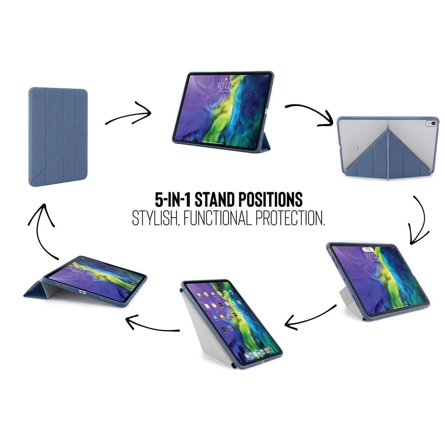 Kryt na iPad Air Pipetto Origami No1 Original Case - světle modrý - iSTYLE CZ