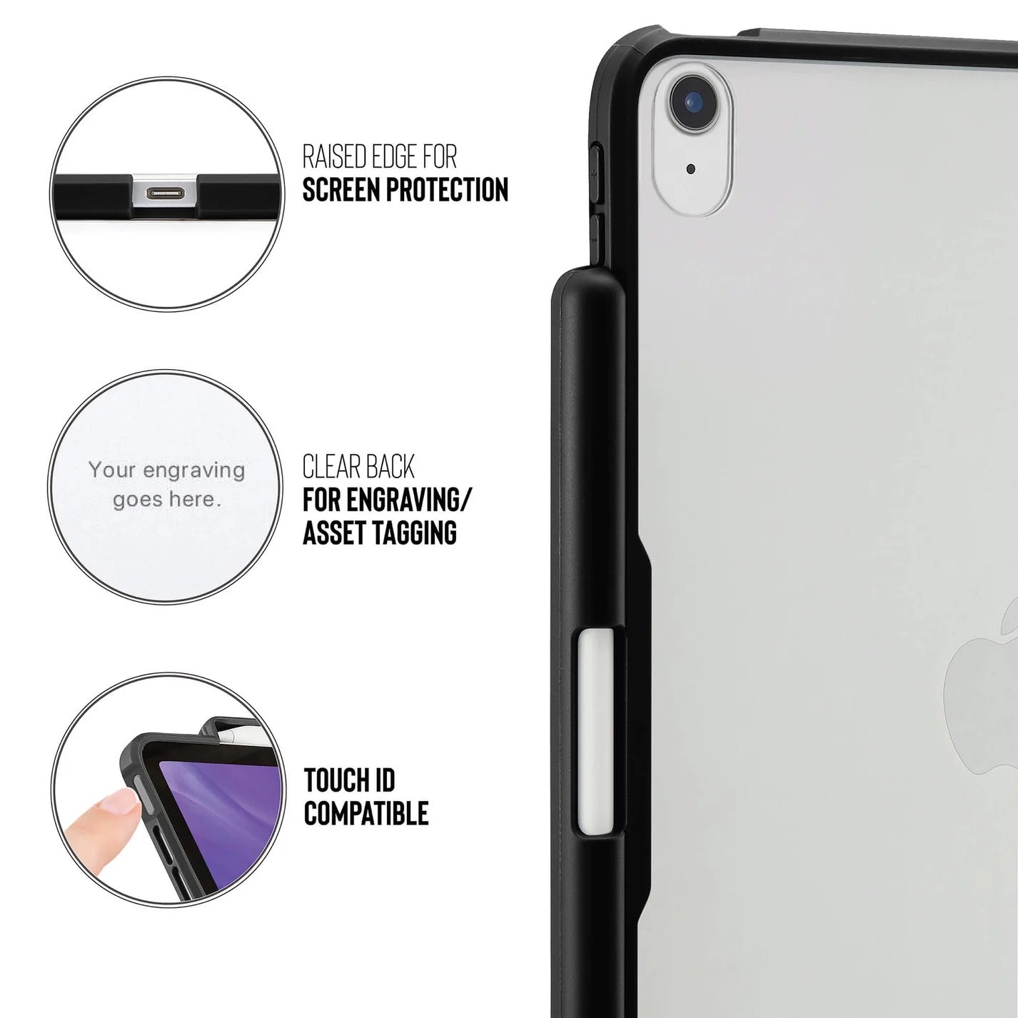 Kryt na iPad Air Pipetto Origami No3 Pencil Case - černý - iSTYLE CZ