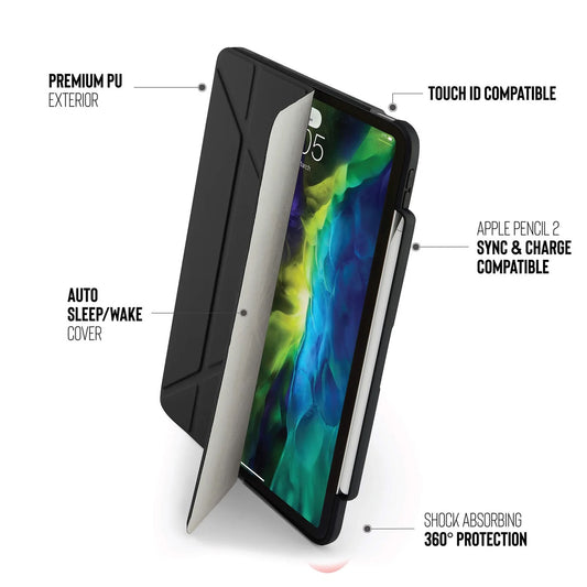 Kryt na iPad Air Pipetto Origami No3 Pencil Case - černý - iSTYLE CZ