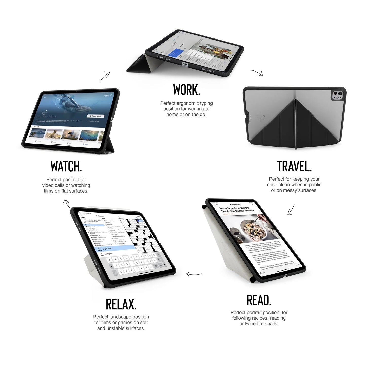 Kryt na iPad Pro 13" Pipetto Origami No1 Original Case - černý - iSTYLE CZ