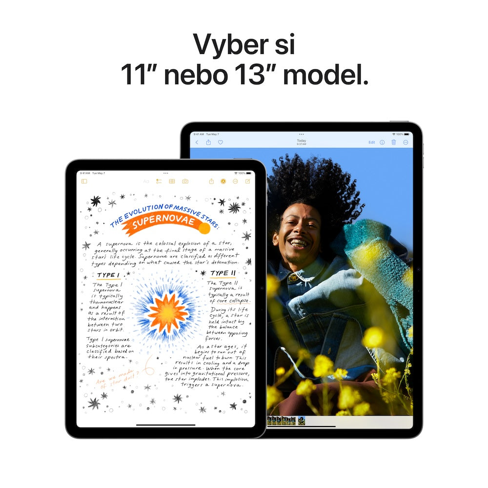 Apple 13palcový iPad Air Wi-Fi + Cellular 128GB - modrý (otevřený)