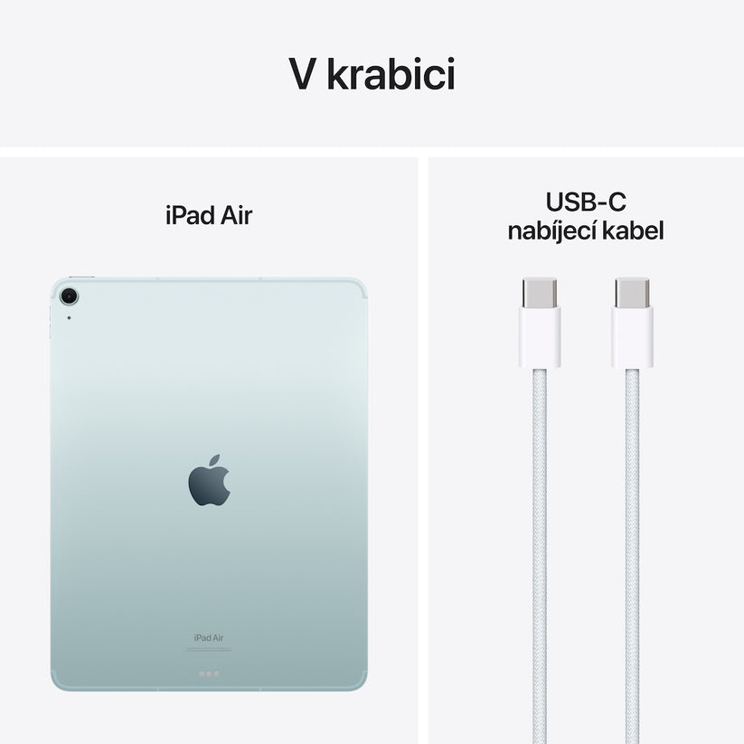 Apple 13palcový iPad Air Wi-Fi + Cellular 128GB - modrý (otevřený)